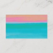 Turquoise to Peach Gradient Beauty Style Nails Visitenkarte (Rückseite)