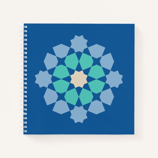 Turquoise Tranquility Medalion Notizblock (Vorderseite)