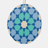 Turquoise Tranquility Pattern Keramik Ornament (Links)