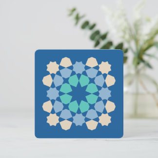 Turquoise Tranquility Tile (customizable) Mitteilungskarte