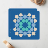Turquoise Tranquility Tile (customizable) Mitteilungskarte (Vorderseite/Rückseite Beispiel)