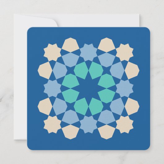 Turquoise Tranquility Tile (customizable) Mitteilungskarte (Vorderseite)