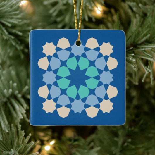 Turquoise Tranquility Tile Keramikornament (Baum)