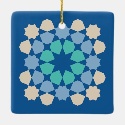 Turquoise Tranquility Tile Keramikornament (Rückseite)