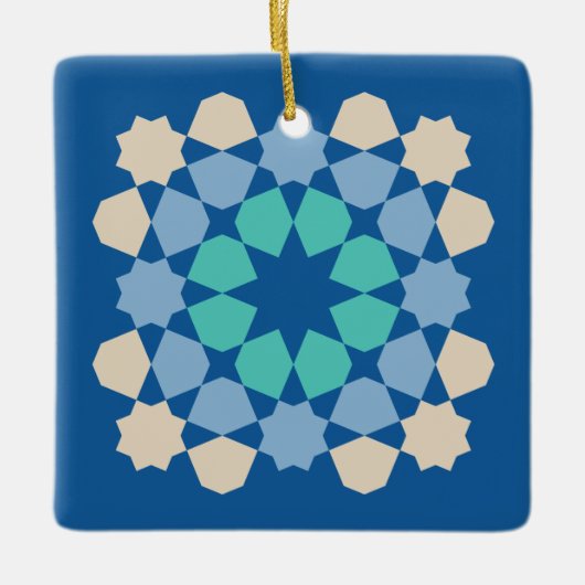 Turquoise Tranquility Tile Keramikornament (Vorderseite)