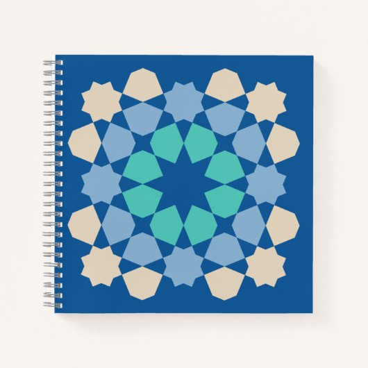 Turquoise Tranquility Tile Notizblock (Vorderseite)