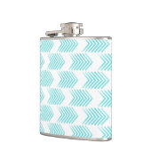 Turquoise Tribal Arrow-Muster Flachmann (Links)