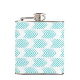 Turquoise Tribal Arrow-Muster Flachmann