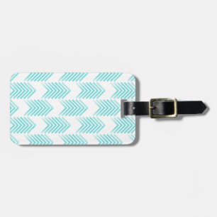 Turquoise Tribal Arrow-Muster Gepäckanhänger