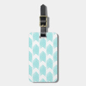 Turquoise Tribal Arrow-Muster Gepäckanhänger (Vorderseite vertikal)