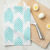 Turquoise Tribal Arrow-Muster Handtuch (Viertel Falte)