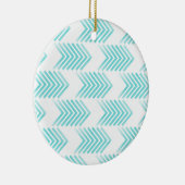 Turquoise Tribal Arrow-Muster Keramikornament (Rechts)