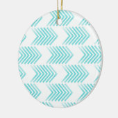 Turquoise Tribal Arrow-Muster Keramikornament (Links)