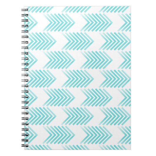 Turquoise Tribal Arrow-Muster Notizblock (Vorderseite)
