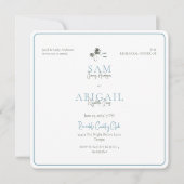 Turquoise Tropics Rehearsal Dinner White Square Einladung (Vorderseite)