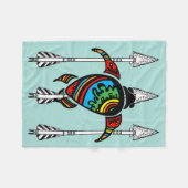 Turquoise Turtle Fleecedecke (Vorderseite (Horizontal))