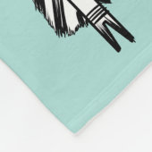 Turquoise Turtle Fleecedecke (Ecke)
