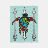 Turquoise Turtle Fleecedecke (Vorderseite)