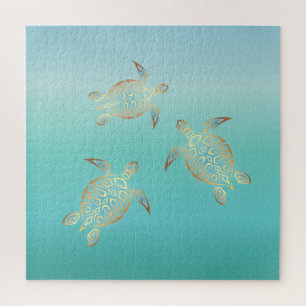 Turquoise Turtles Puzzle