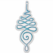 Turquoise Unalome  Aufkleber (Vorderseite)