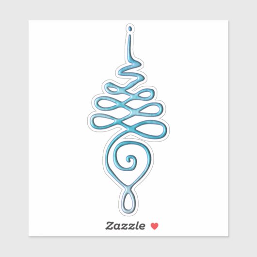 Turquoise Unalome  Aufkleber (Blatt)