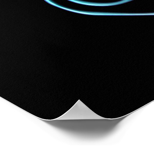 Turquoise Unalome Poster (Ecke)