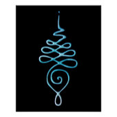 Turquoise Unalome Poster (Vorderseite)