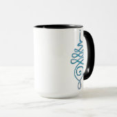 Turquoise Unalome  Tasse (VorderseiteRechts)