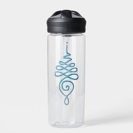 Turquoise Unalome water bottle Trinkflasche (Vorderseite)