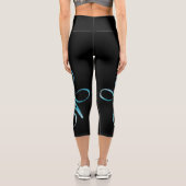 Turquoise Unconditional Love Capri Leggings (Rückseite)