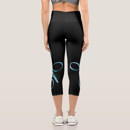 Turquoise Unconditional Love Capri Leggings (Rückseite)