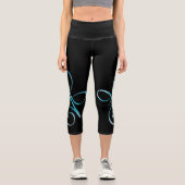 Turquoise Unconditional Love Capri Leggings (Vorderseite)