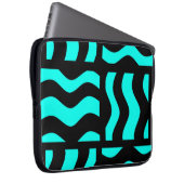 Turquoise und Black Laptop Gehäuse Verschiedene Gr Laptopschutzhülle (Vorne Rechts)