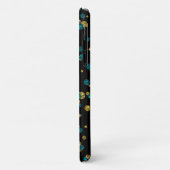Turquoise und Gold Glitzer Confetti Handy Fall Case-Mate iPhone Hülle (Hinten/Links)