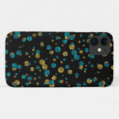 Turquoise und Gold Glitzer Confetti Handy Fall Case-Mate iPhone Hülle (Rückseite (Horizontal))