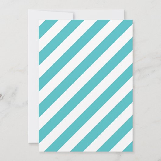 Turquoise und Gold Nautical Baby Dusche Einladung (Rückseite)