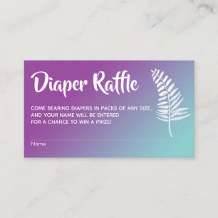 Turquoise und Himbeere Ombre Diaper Raffelkarten Begleitkarte