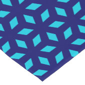 Turquoise und Indigo Blue Cube Tile Table Runner Kurzer Tischläufer (Ecke)