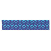 Turquoise und Indigo Blue Cube Tile Table Runner Kurzer Tischläufer (Horizontal)
