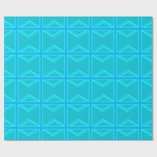 Turquoise Union Jack British Flag Design Geschenkpapier (Flach)