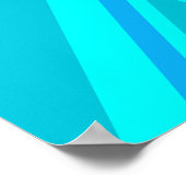 Turquoise Union Jack British Flag Design Poster (Ecke)