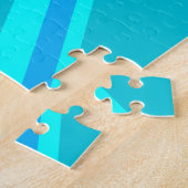 Turquoise Union Jack British Flag Design Puzzle (Seite)