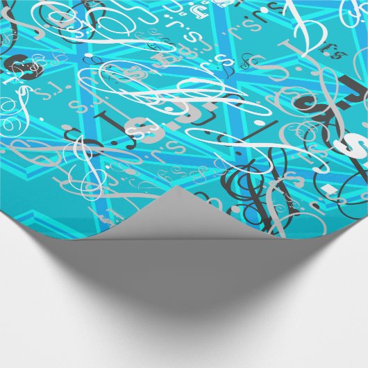 Turquoise Union Jack Flag Anpassen Geschenkpapier (Ecke)