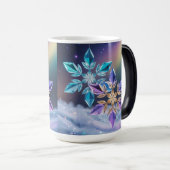 Turquoise Violet Crystals Morphing Mug Verwandlungstasse (VorderseiteRechts)