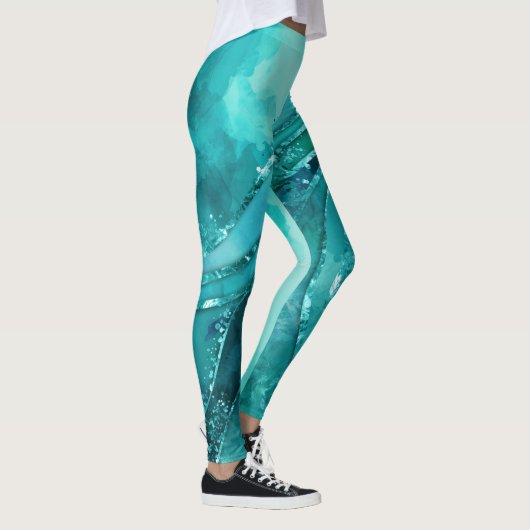 Turquoise vorlage:Flowing Abstract Leggings (Rechts)