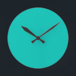 Turquoise Wall Clock Runde Wanduhr<br><div class="desc">Türkisfarbene Wand-Uhr von Gerson Ramos.</div>