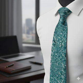 Turquoise Water Caustics Tie Krawatte