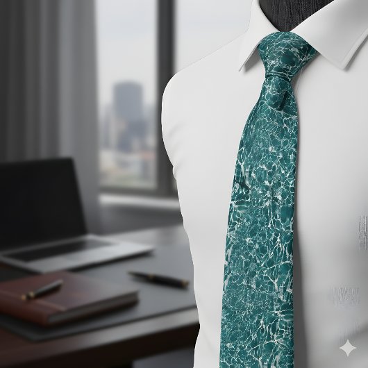 Turquoise Water Caustics Tie Krawatte