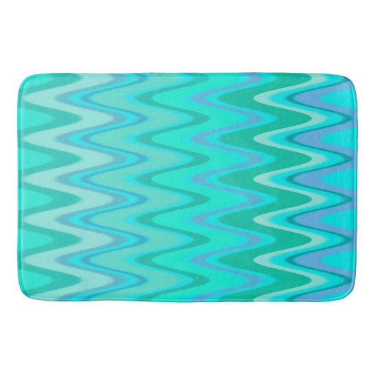 Turquoise Waves Badematte (Vorderseite)