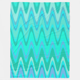 Turquoise Waves Fleecedecke